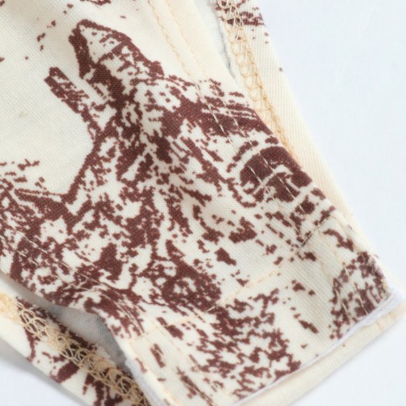 Brown and Beige Spaghetti Strap Bodysuit - Picture 4 of 5